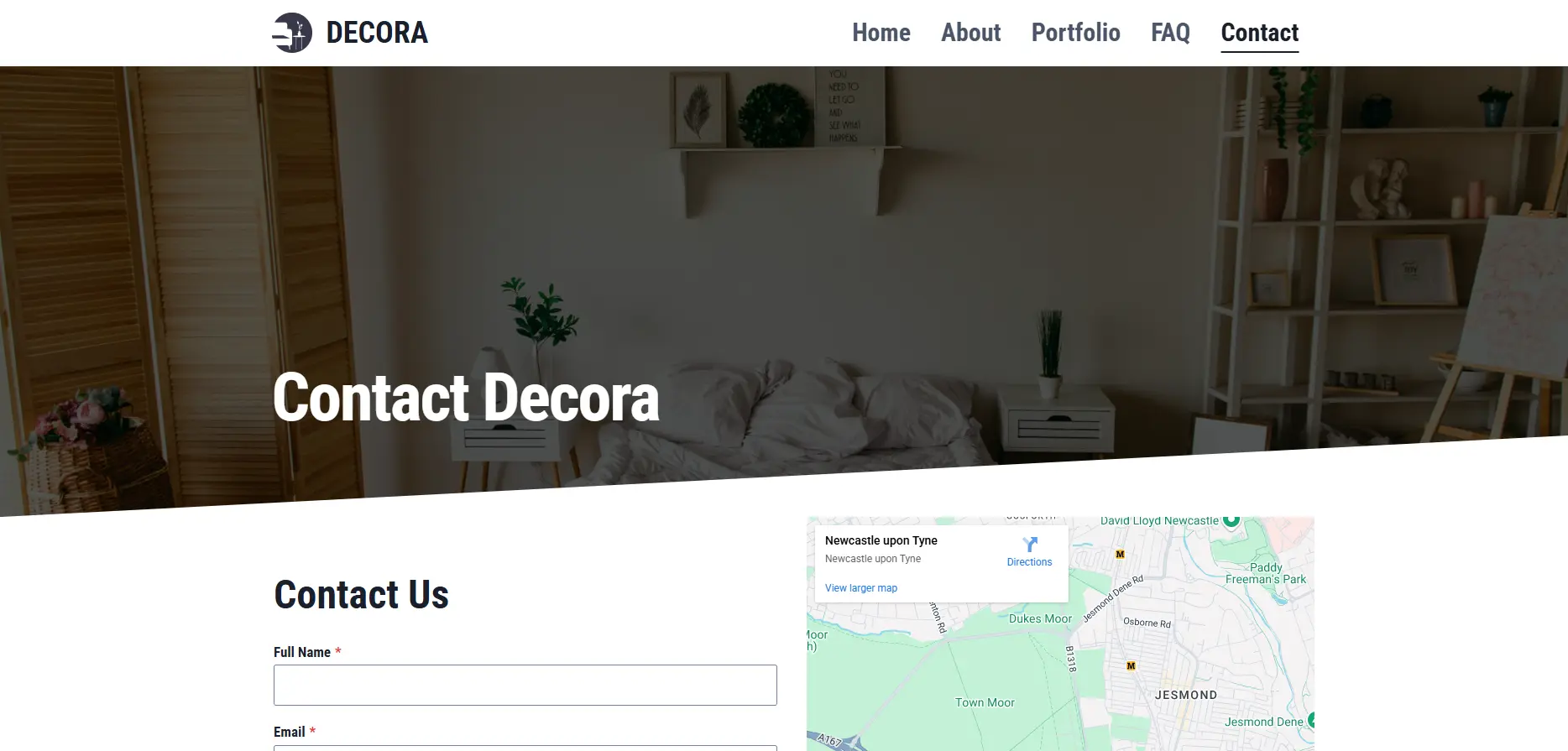 contact page