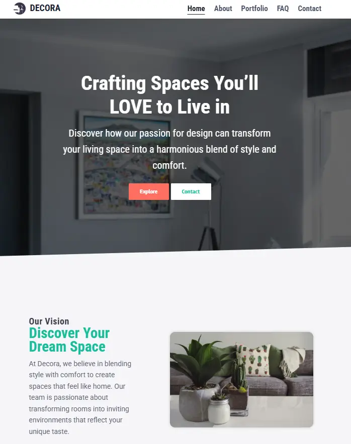 home page